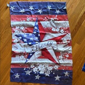 Patriotic Liberty Star House Flag